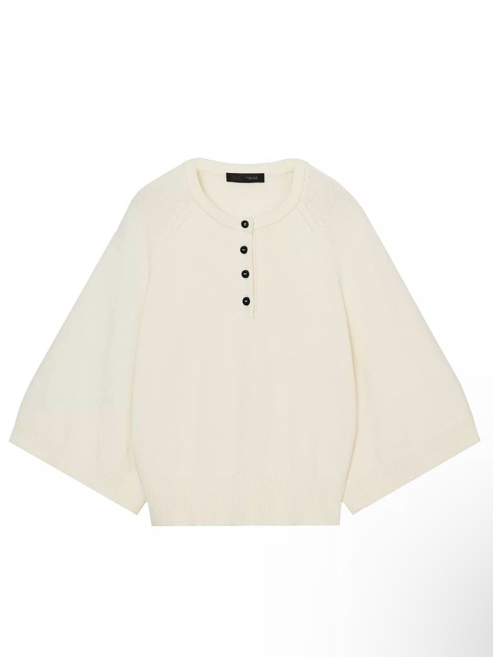 ZARA's Cream Button-Front Women’s Sweater